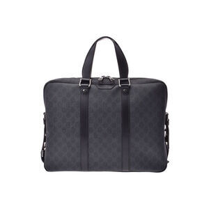 Gucci briefcase black GG sterling business bag strap